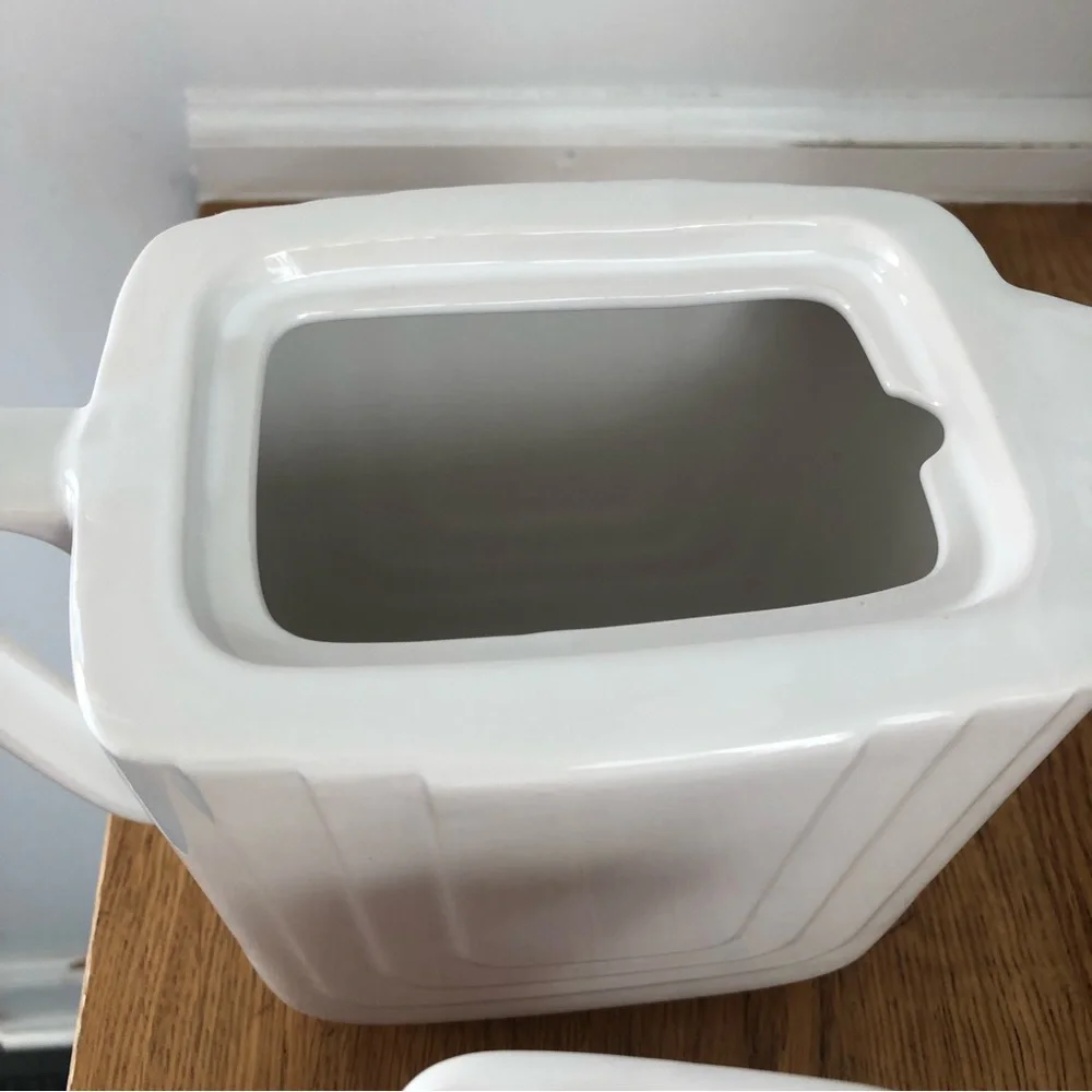 VTG Deco Revival‎ White Ceramic Tea Set MCM